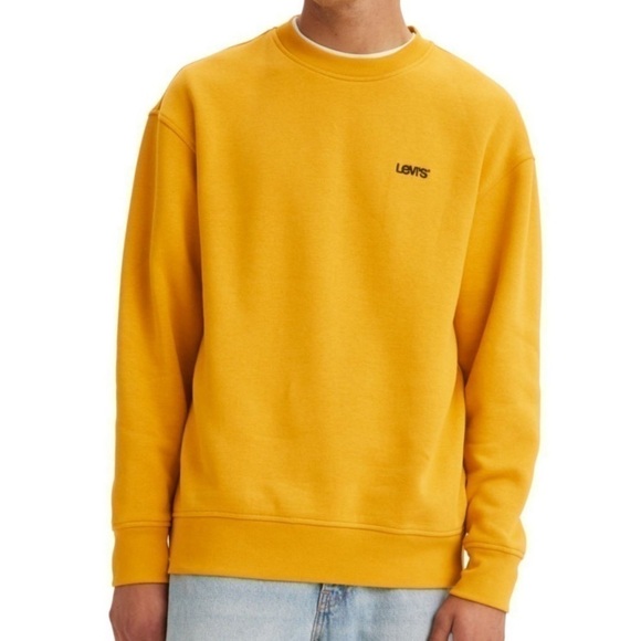 Levi's classic crew relaxed fit super soft fleece logo sweatshirt size M - Picture 1 of 3